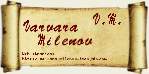 Varvara Milenov vizit kartica